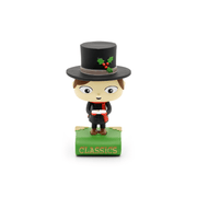 Tonies Christmas Carol figurine with top hat and holly decoration on green base