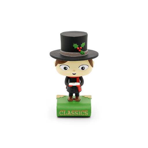 Tonies Christmas Carol figurine with top hat and holly decoration on green base