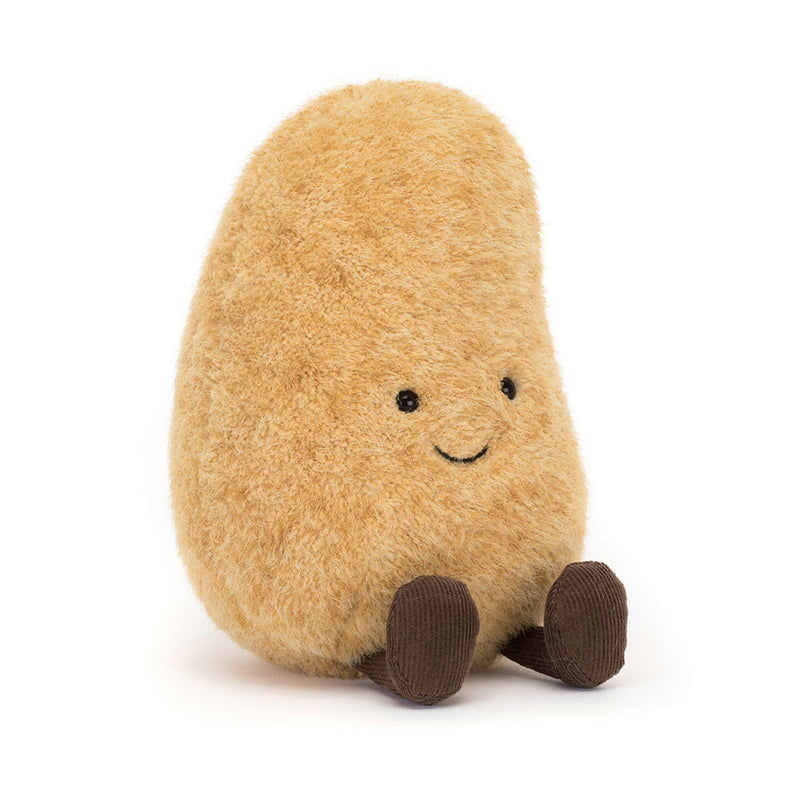 Jellycat Amuseables Potato plush toy with cute face and brown corduroy feet