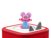 Abby Cadabby Tonie figure with purple hair on red Toniebox speaker