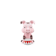 Pink pig Tonie figurine with brown spots and red triangular collar detail