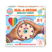 Bright Stripes Dial-A-Design Bracelet Maker kit packaging showing circular design wheel and hands