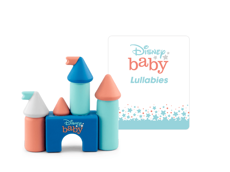 Disney Baby Lullabies Tonie figurine castle-shaped toy with CD case on white background