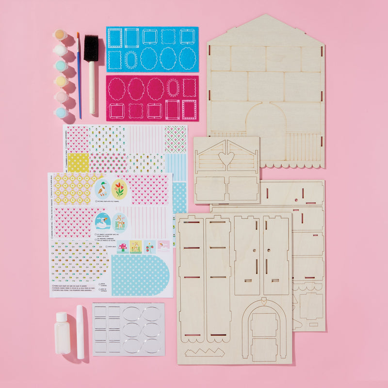 Bright Stripes curio cottage wood pieces paints and wallpaper stickers