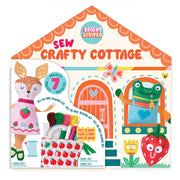 Bright Stripes Sew Crafty Cottage sewing kit on white