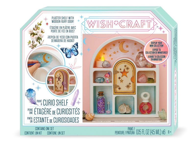 Bright Stripes Wish*Craft curio shelf painting kit in pastel colors