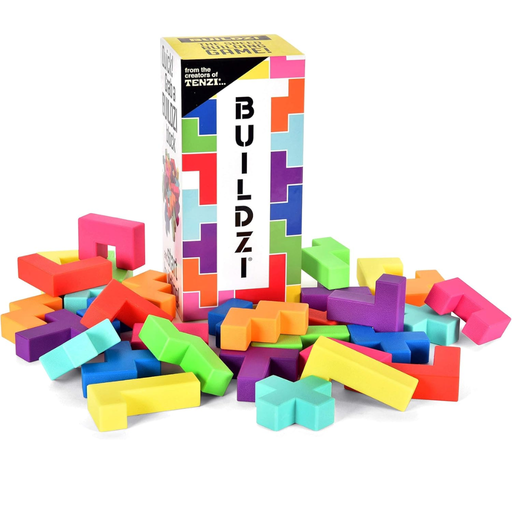 Colorful building blocks with a 'BUILDZI' box in the background.