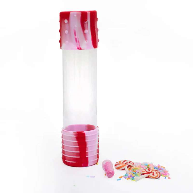 Jellystone DIY Calm Down Bottle Limited Edition Candy Land with pink swirl design on a white background.