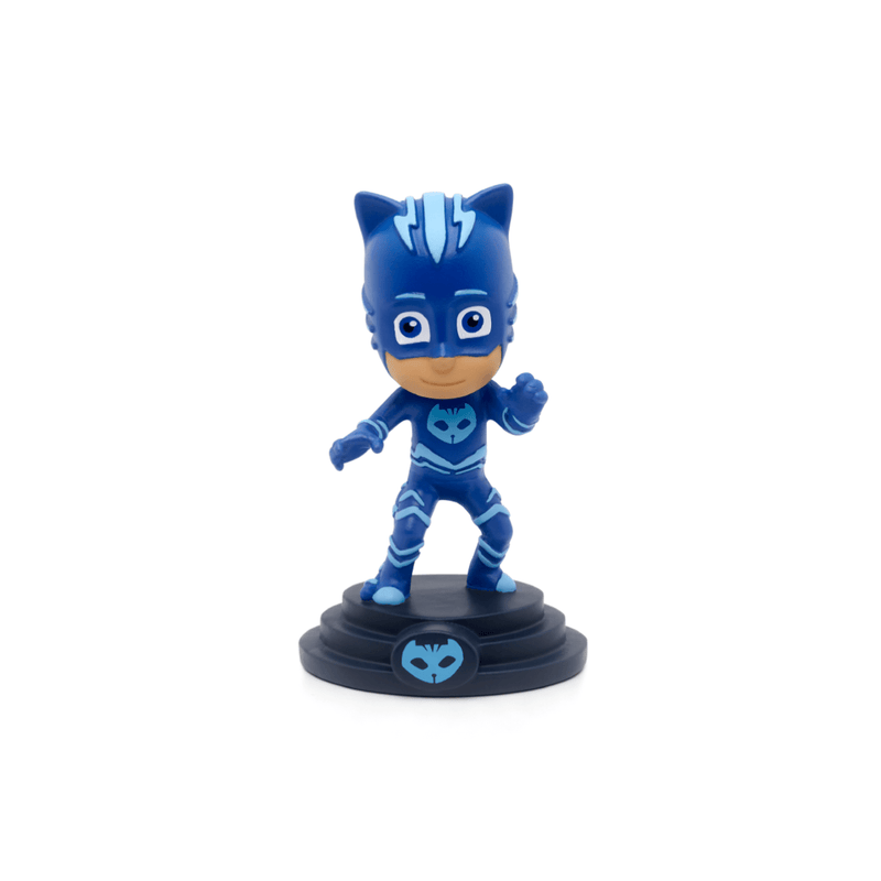 Blue Catboy Tonie figurine from PJ Masks on black base with cat logo