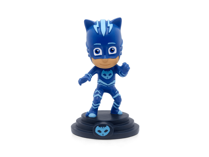 Blue PJ Masks Catboy Tonie figure on black base with owl symbol