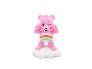 Pink Care Bears Cheer Bear Tonie figure with rainbow belly standing on white cloud