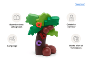 Tonies Chicka Chicka Boom Boom audio figurine tree character with feature callouts