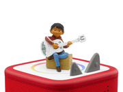 Tonie Disney Coco figure with Miguel character holding guitar on red Toniebox speaker
