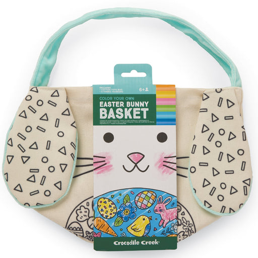 Crocodile Creek Color Your Own Easter Bunny Basket craft kit with fabric markers