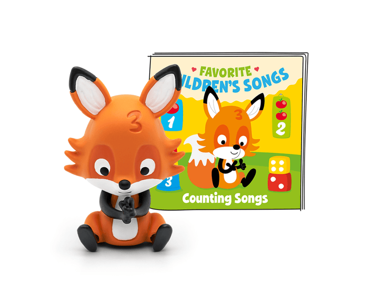 Orange fox Tonie figurine with Favorite Children's Songs Counting Songs audio content card