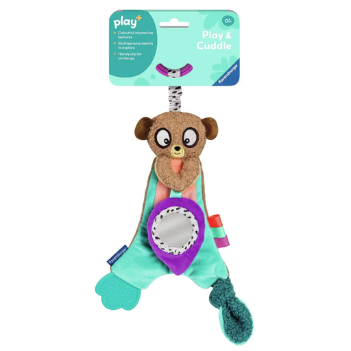 Children's toy from Raensburger with a meerkat design, featuring a mirror and colorful details, on a white background.