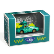 DJECO Crazy Motors Mister Wings toy car with dragon character in retail packaging