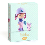 Djeco Tinyly Joe & Gala figurine set in mint green retail packaging box