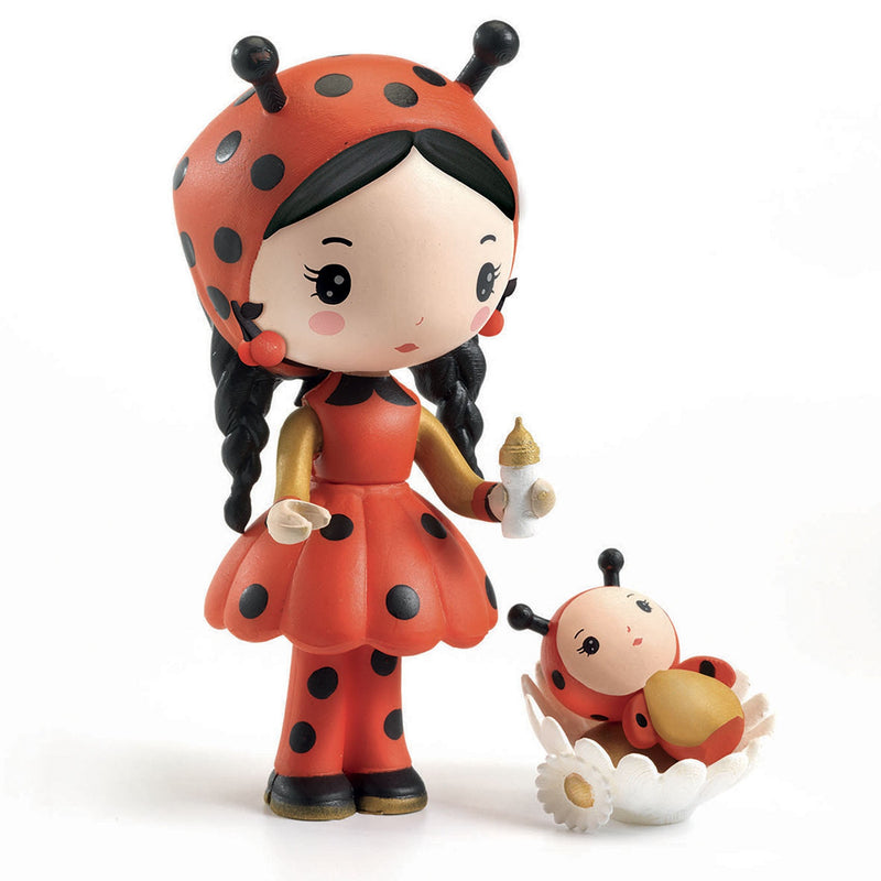 Djeco Tinyly Coco and Minico ladybug figurines on white background
