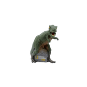 Green T-Rex dinosaur Tonie figurine with National Geographic Kids branding on base