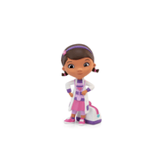 Doc McStuffins Tonie figurine with white lab coat and purple accents on white background