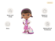 Tonie Disney Doc McStuffins figurine showing music story TV show features