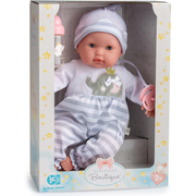 Baby doll in a outfit with a bottle in a 'Boutique' box