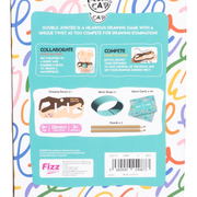 Back of game box with play instructions on a white background.