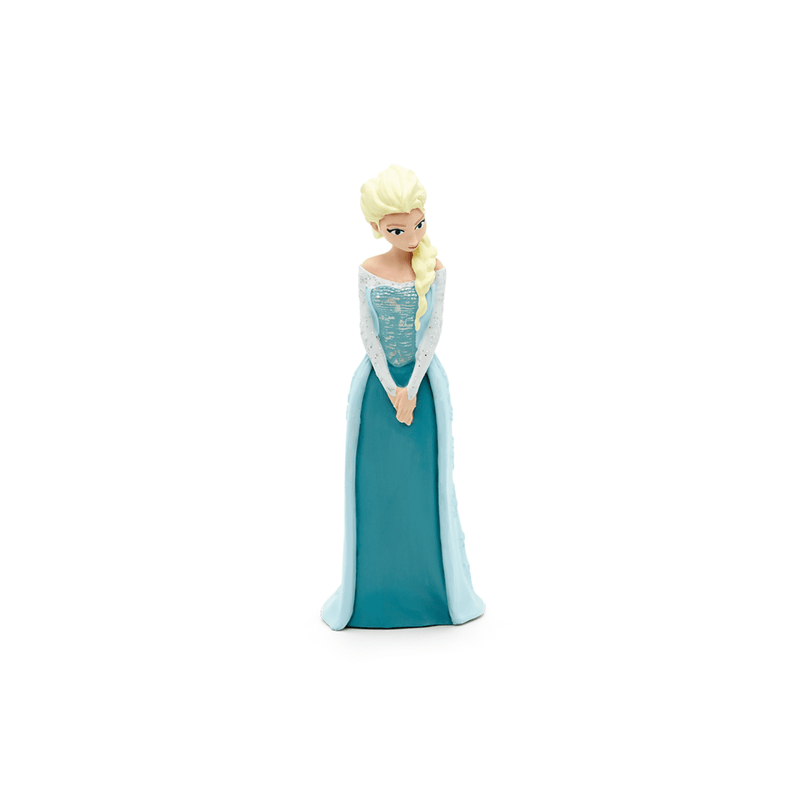 Elsa Tonie figurine from Disney Frozen in blue dress on white background