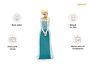 Tonie Disney Frozen Elsa figurine in blue dress with blonde braid on white background