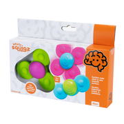 Whirly Squigz toy packaging with colorful suction cups on a white background.
