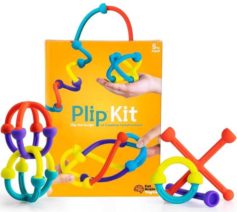 Picture of a collection of 46 colorful, silicone arches, sticks, and Xs connect via ball-and-socket ends to build an endless variety of artful structures.