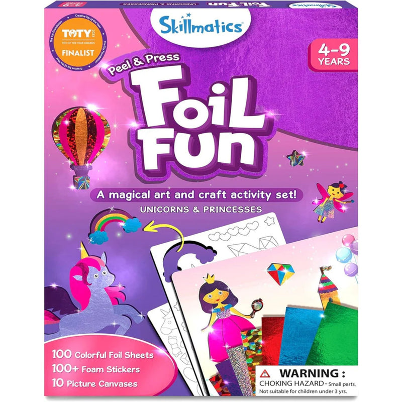 SKillmatics Foil Fun before showing princesses and  unicorn kit.