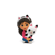 Gabby's Dollhouse Mercat Tonie figurine showing girl character with cat ears holding white cat