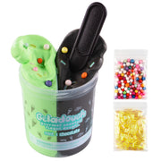Geladough scented fidget dough container with mint and chocolate varieties plus colorful beads
