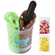 Geladough scented fidget dough container with mint and chocolate swirl and colorful sprinkles