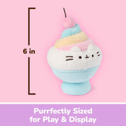Six-inch Pusheen Shaved Ice plush size graphic for play and display