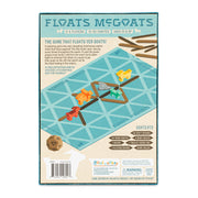 Floats McGoats board game box showing game components and rules