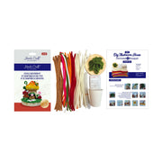 Hands Craft Chenille Mushroom House Kit with supplies and instructions displayed