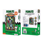 Peanuts Snoopy's Beagle Scouts DIY Book Nook Kit packaging front and back