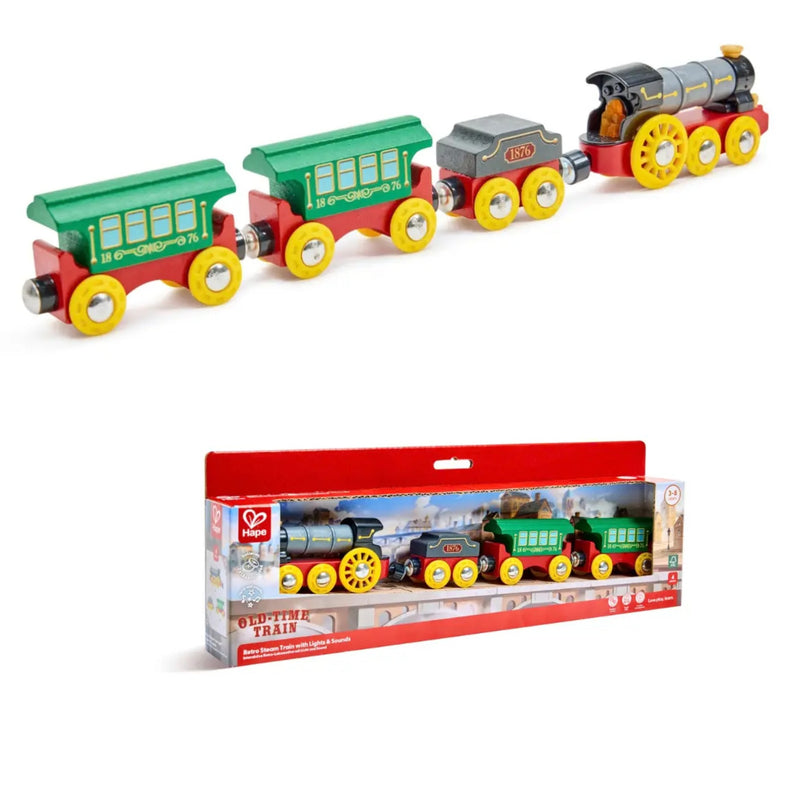 Retro Steam Train w/ Lights & Sounds