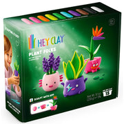 Hey Clay Plant Folks packaging with colorful clay sticks and plant figures on a green background