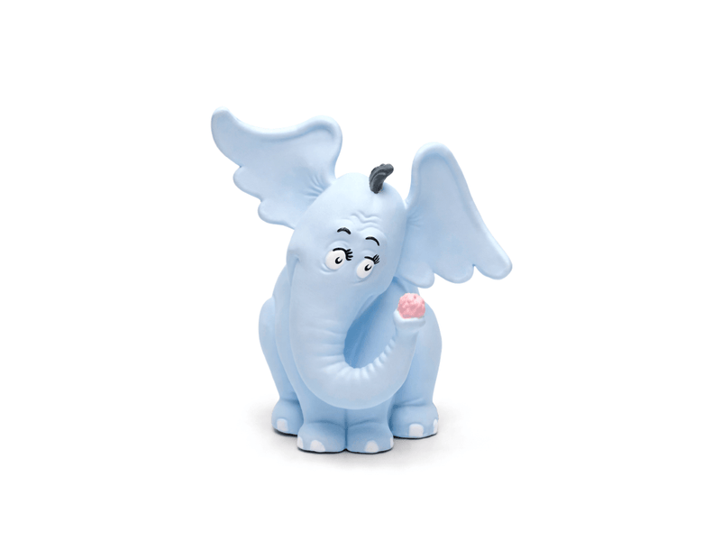 Light blue elephant Tonie figure with wings and facial features on white background