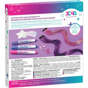 3C4G Glitter Locks Hair Accessory Set packaging showing hair chalk, clips and hair gems