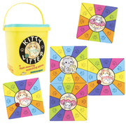Kitty Litter fast-moving matching game with yellow bucket and colorful cat-themed game tiles