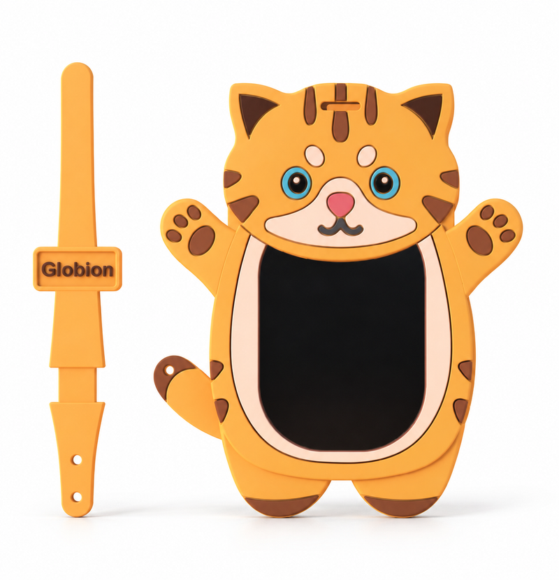 Cat Doodle Pad by Globion with stylus on a white background