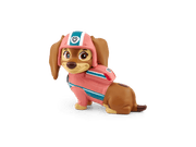 Tonie figurine of Liberty from Paw Patrol in pink outfit on plain background