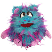 Living Puppets Beep 9 inch furry monster puppet with turquoise and purple fur