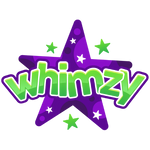 Star-shaped logo with the store name 'Whimzy' on a white background.