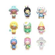 Nine kawaii Momiji blind box figures in magical costumes with whimsical themes